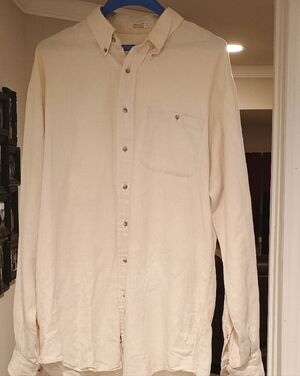 Woodward Men's Cream Button-Down Shirt